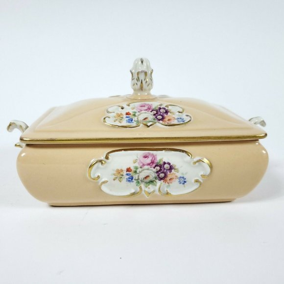 Vintage St Regis Porcelain Trinket Covered Dish - Picture 2 of 12